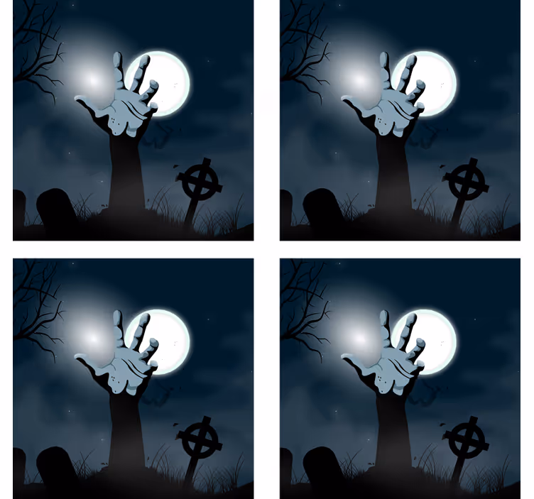Halloweeni poháralátétek rémisztő sírkerti kéz - TenStickers