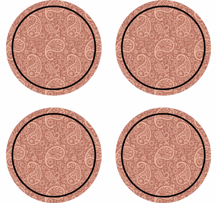 Paisley virágmintás poháralátétek - TenStickers