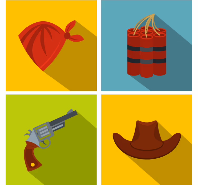 Cowboy kalap és dinamittal poháralátétek szörnyszülött - TenStickers