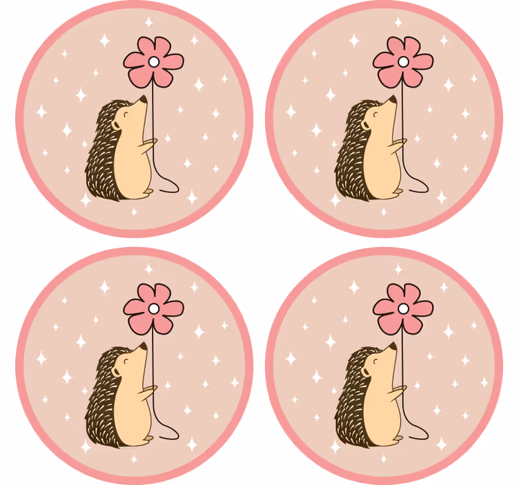 Sertés és százszorszép ital alátét - TenStickers