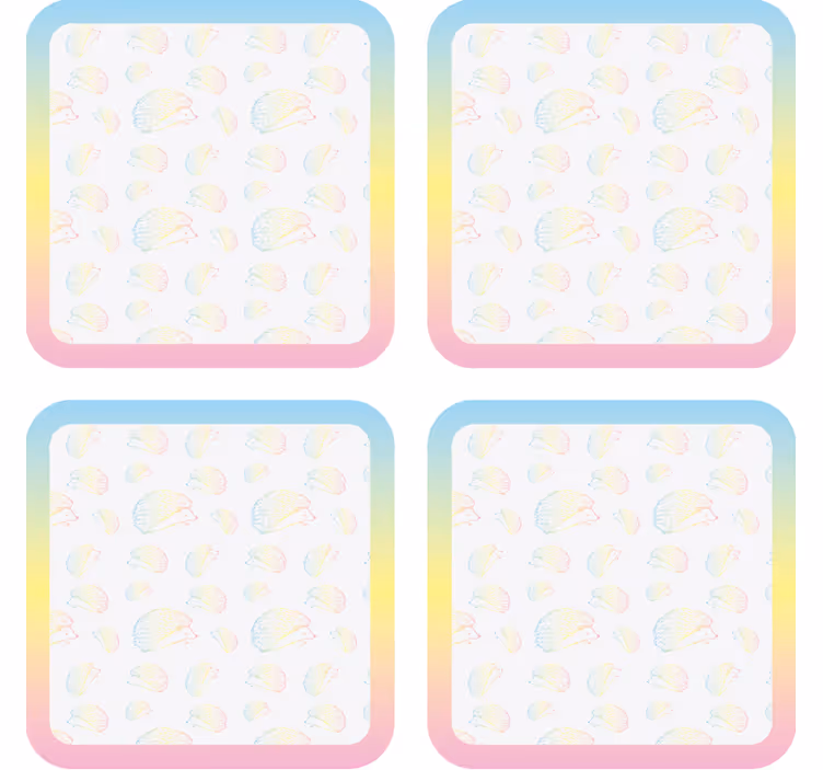 Színes medúza mintás poháralátétek testreszabható - TenStickers