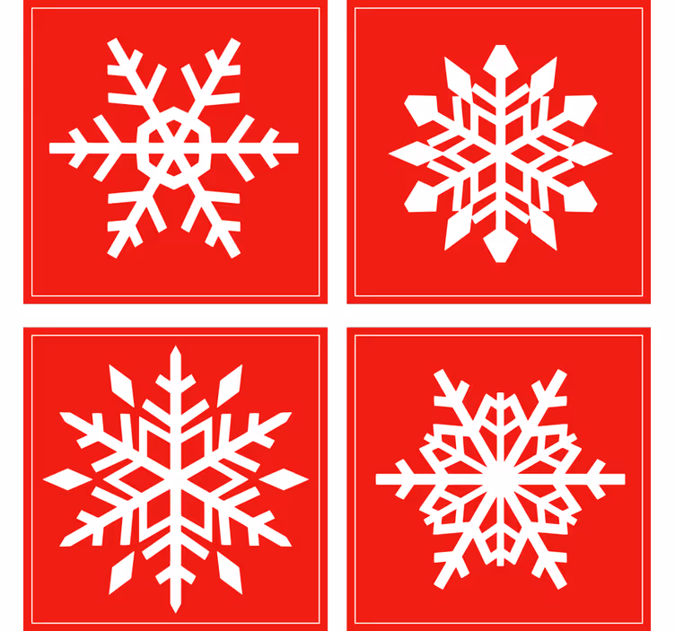 Piros hópelyhek ital alátét - TenStickers