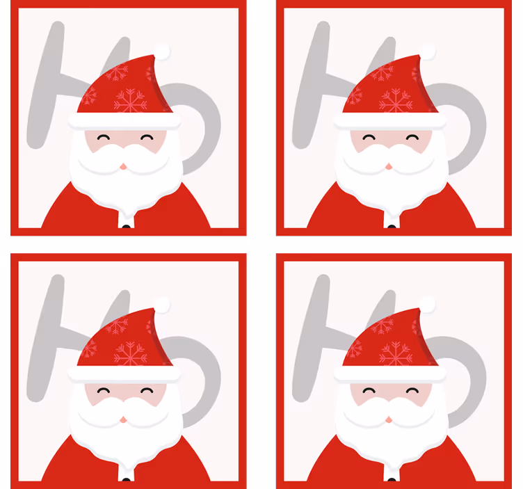 Mikulás és hohoho ital alátét - TenStickers