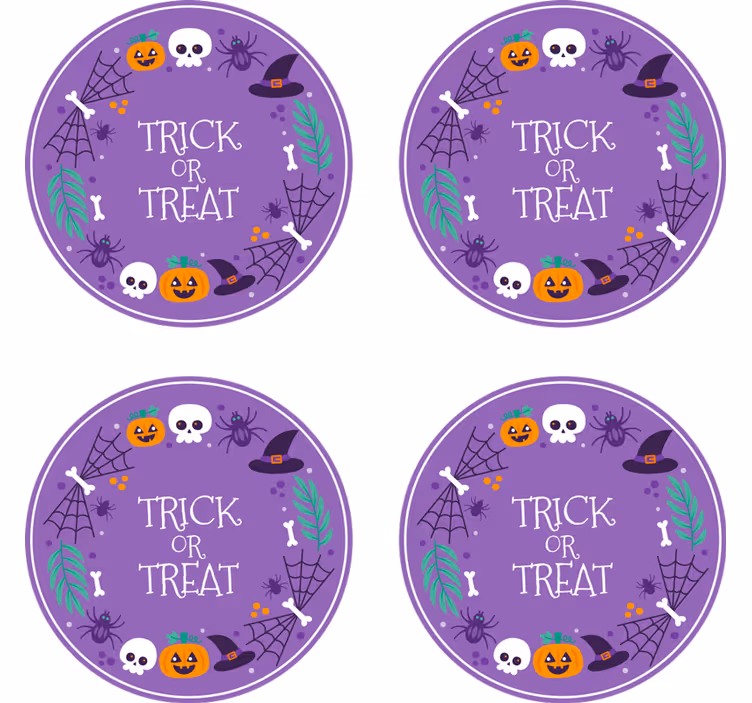 Halloween-i mintás poháralátétek - TenStickers