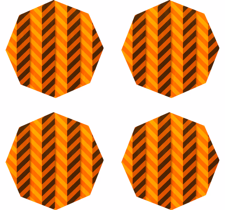 Narancssárga chevron minta poháralátétek halloween - TenStickers
