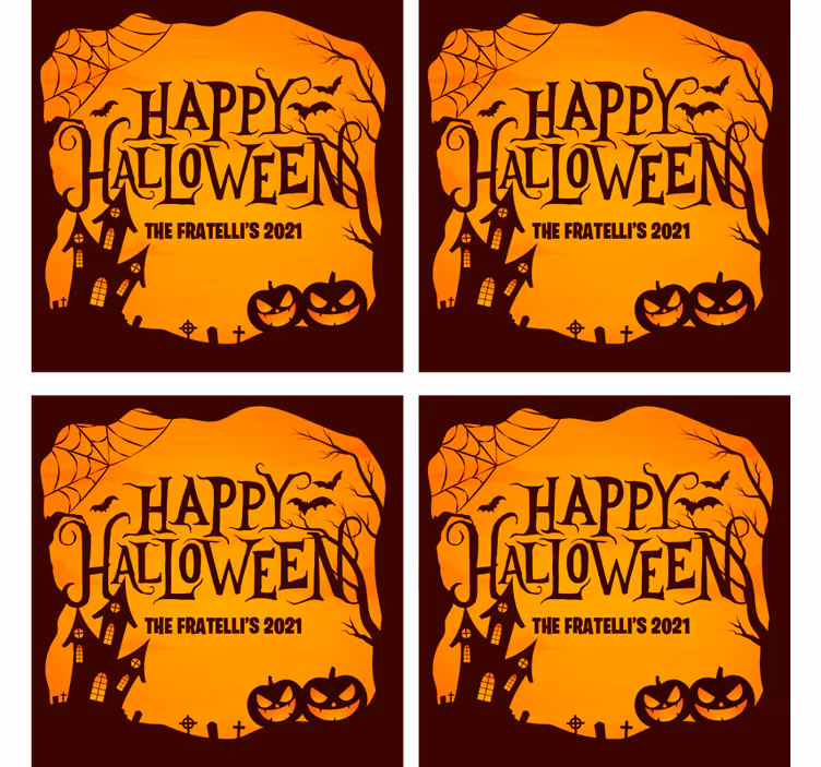 Személyre szabott boldog halloween hullámvasút - TenStickers