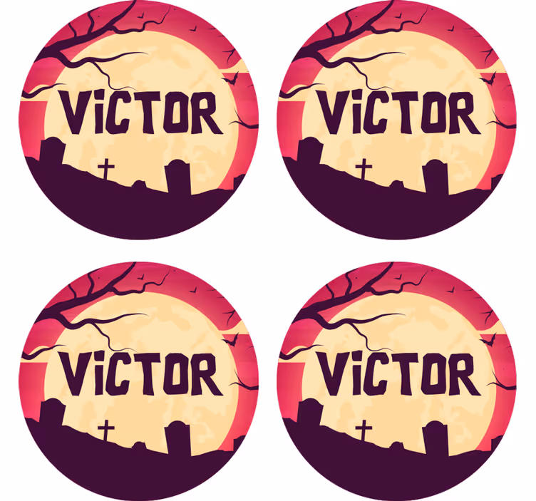 Kísérteties holdfényes jelenet poháralátétek halloween - TenStickers
