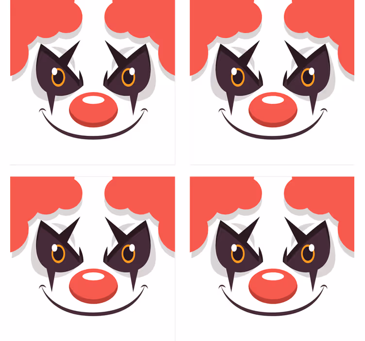 Rossz bohóc rajz halloween hullámvasút - TenStickers