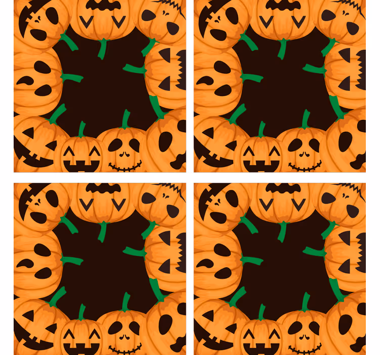 Sok pohár arcú halloween alátét - TenStickers