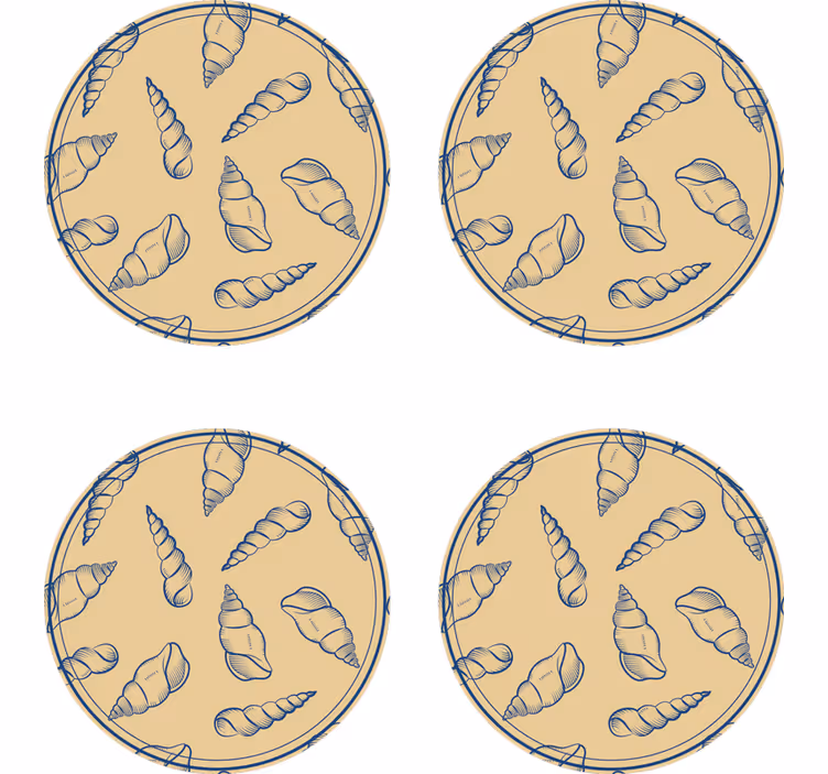 Kagyló csempe tengeri kagyló alátét - TenStickers
