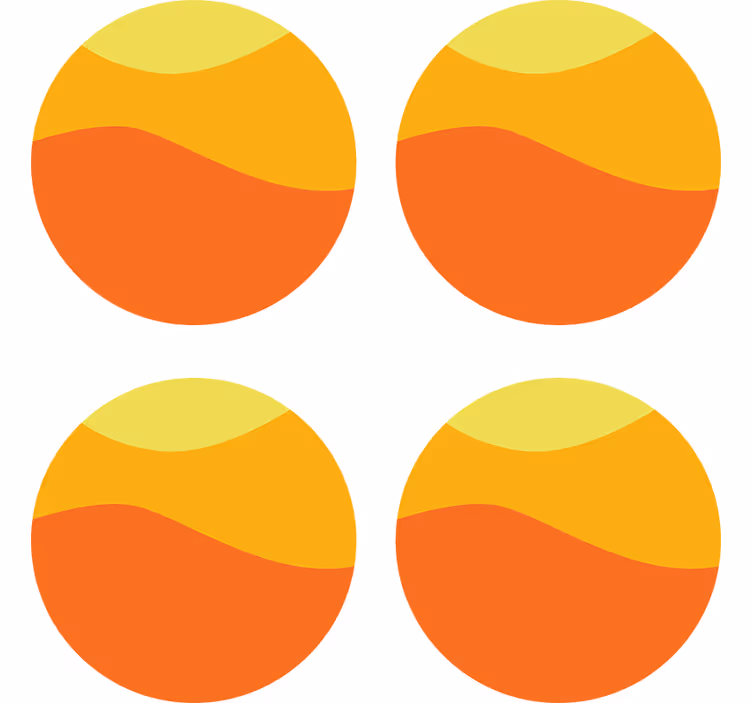 Hullámos színes rétegek poháralátétek - TenStickers