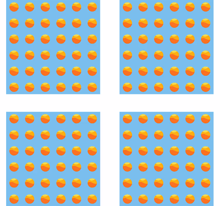 Színes körmintás poháralátétek modern - TenStickers