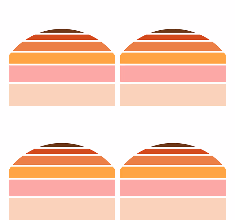Rétegezett színes forma poháralátétek - TenStickers