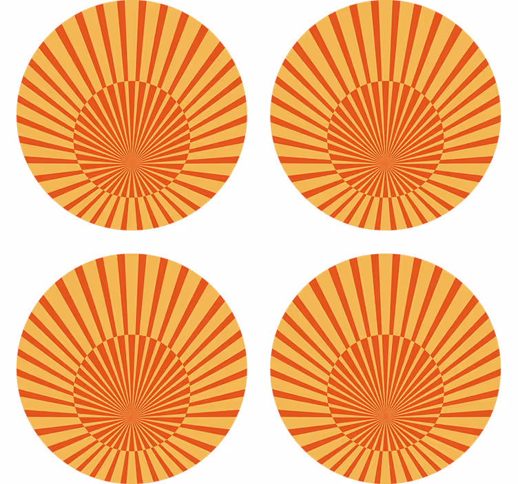 Sugárzó napfény minta poháralátétek - TenStickers