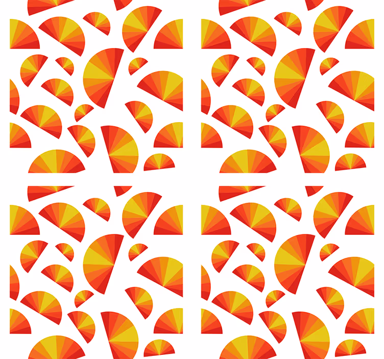 Geometrikus legyezőmintás poháralátétek - TenStickers