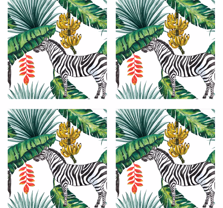 Természet minta zebra alátét - TenStickers