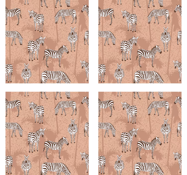 Modern poháralátétek zebra textúrával - TenStickers