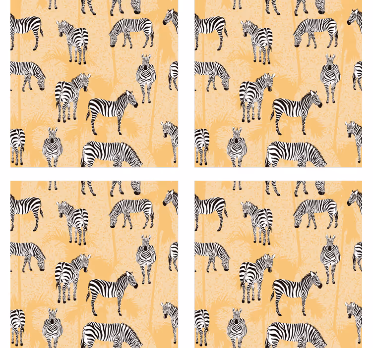 Zebra mintás poháralátétek szörnyszülött - TenStickers