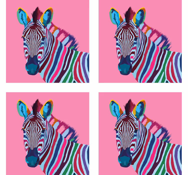Zebra pop art zebra alátét - TenStickers