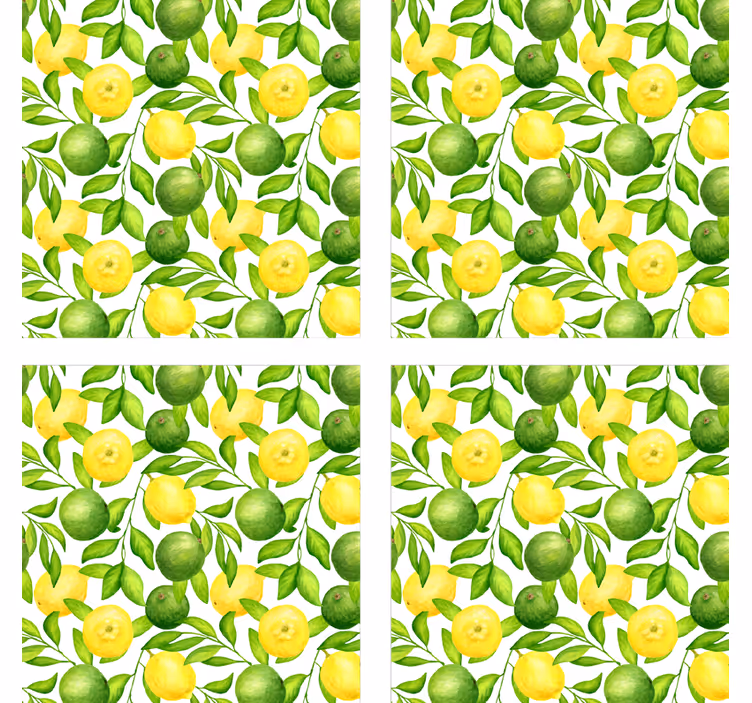 Élénk citrus virágmintás poháralátétek - TenStickers