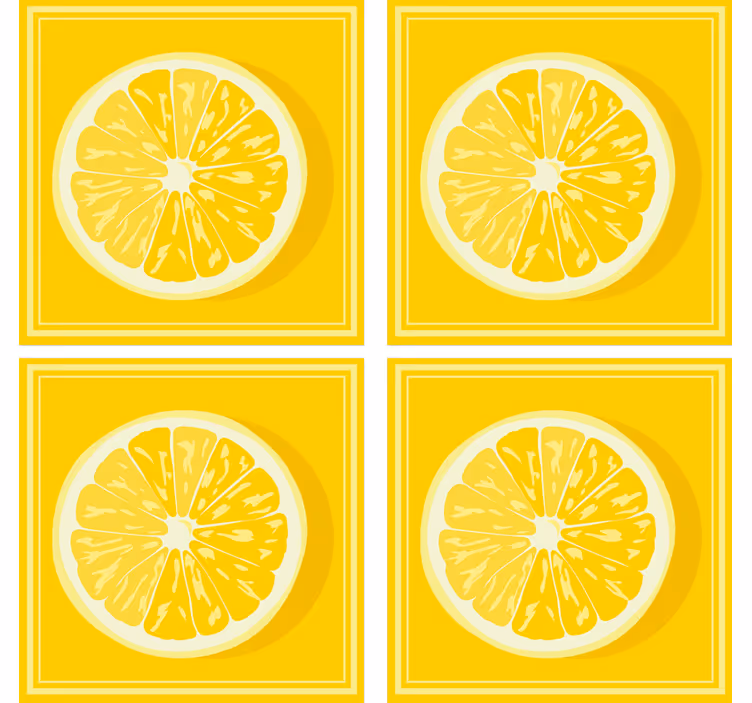 Sárga citrom szelet citrus alátét - TenStickers