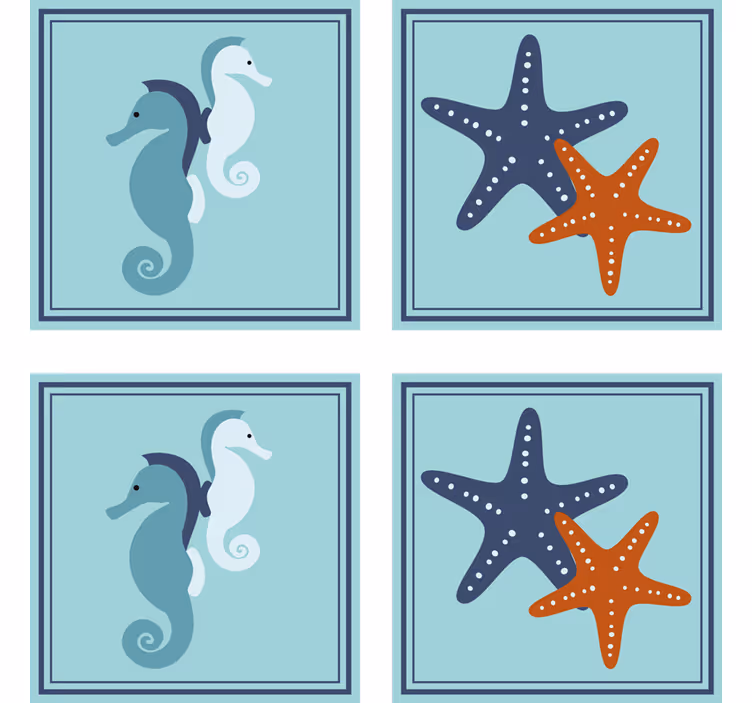 Tengeri stílusú tengeri élet alátétek - TenStickers