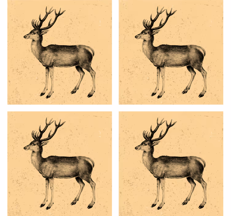 Szarvas illusztráció modern hullámvasút - TenStickers