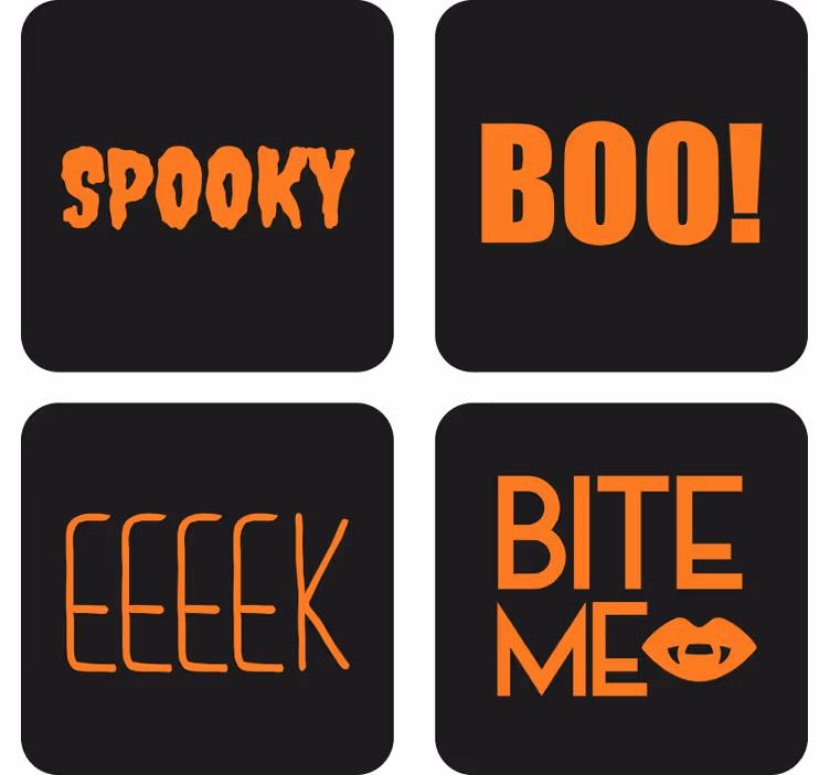 Halloween szöveg grafika poháralátétekhez - TenStickers