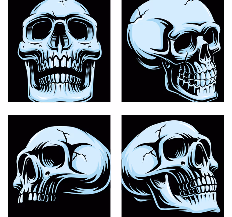 Nagy koponya alátét halloween - TenStickers