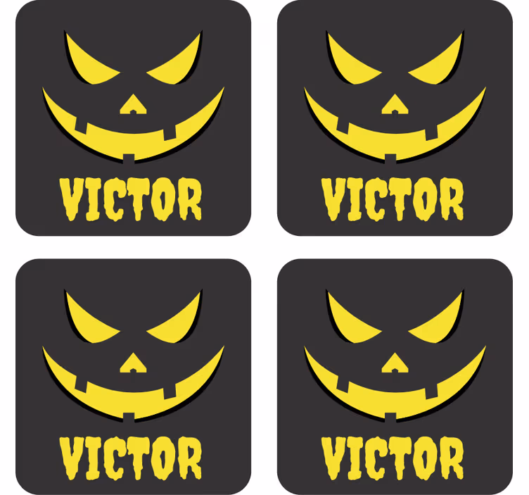 Személyre szabott tök arc alátét halloween - TenStickers