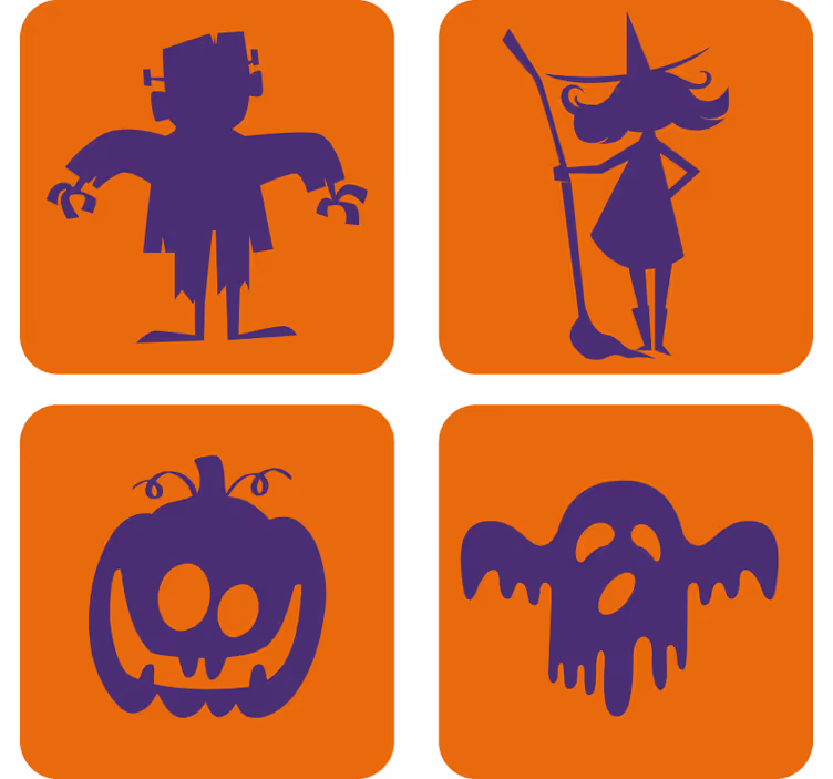 Frankenstein poháralátétek halloween - TenStickers