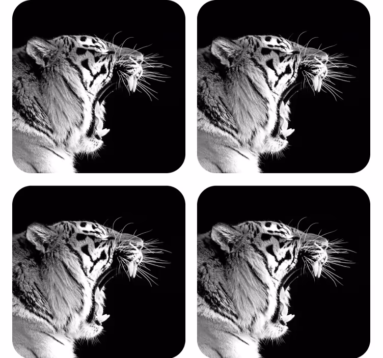 Poháralátétek szörnyszülött - fenséges tigris profil - TenStickers