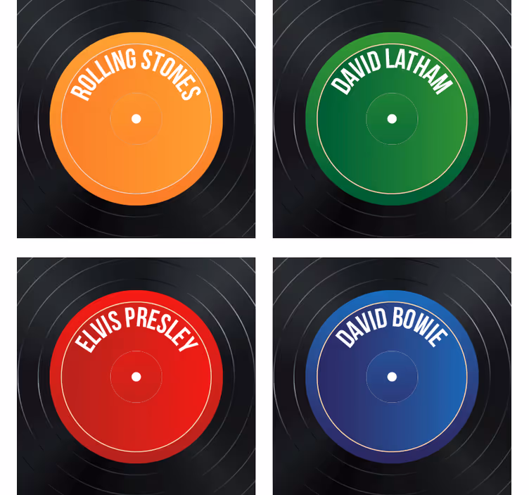 Vinil lemez címkék poháralátétek szörnyszülött - TenStickers