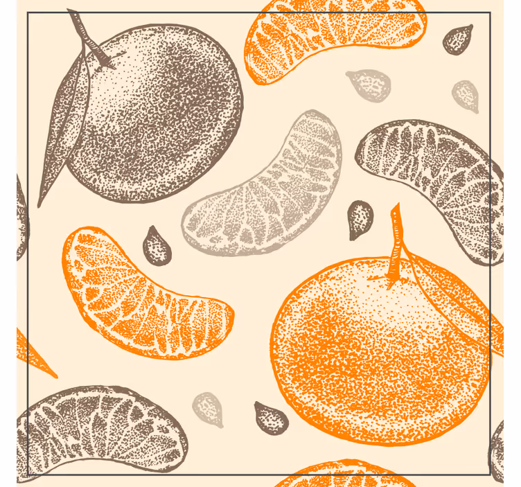 Citrus gyümölcs minta poháralátétek - TenStickers