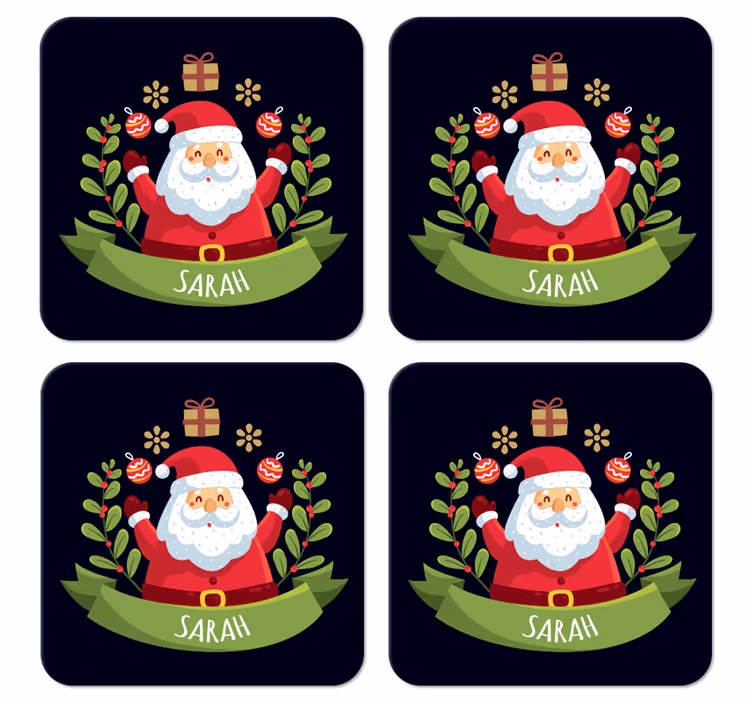 Mikulás név karácsonyi alátét - TenStickers