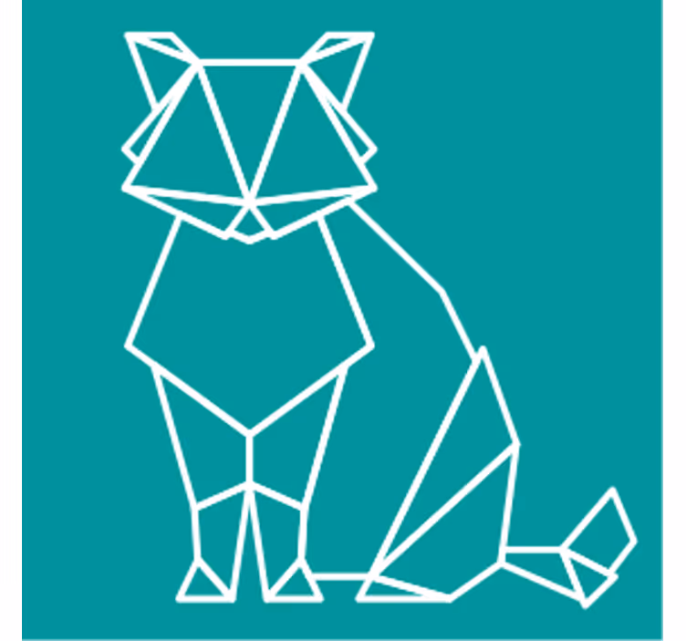 Geometrikus Állat kontúr poháralátétek szörnyszülött - TenStickers