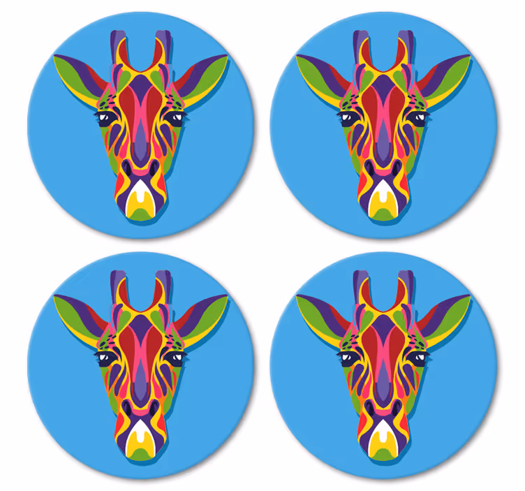 Tarka zsiráf festmény modern alátét - TenStickers
