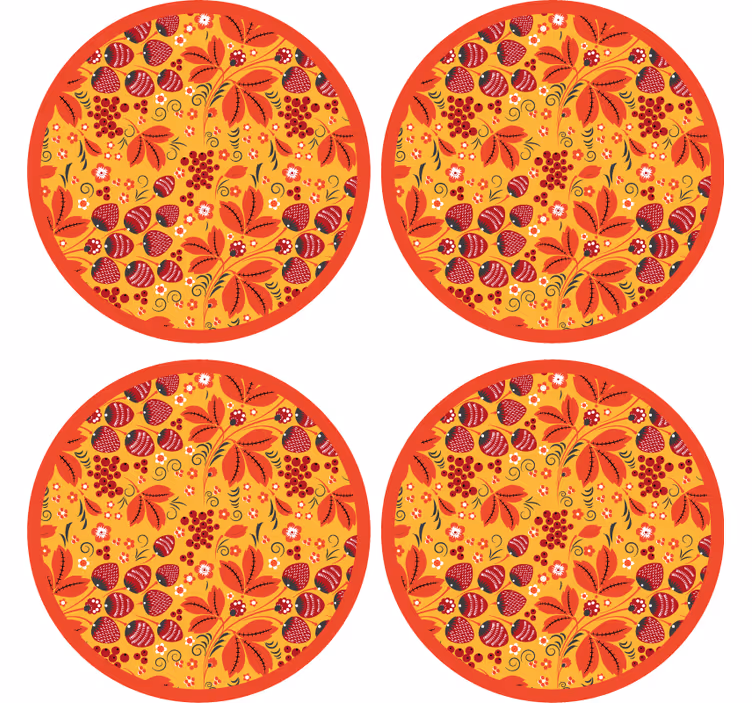 Eper orosz népi minta modern alátét - TenStickers
