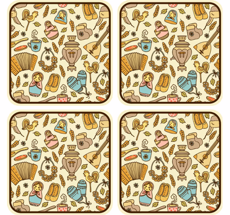Orosz elemek minta modern alátét - TenStickers