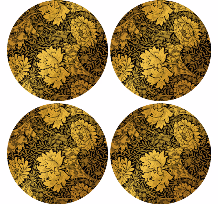 Arany levelek modern alátét - TenStickers