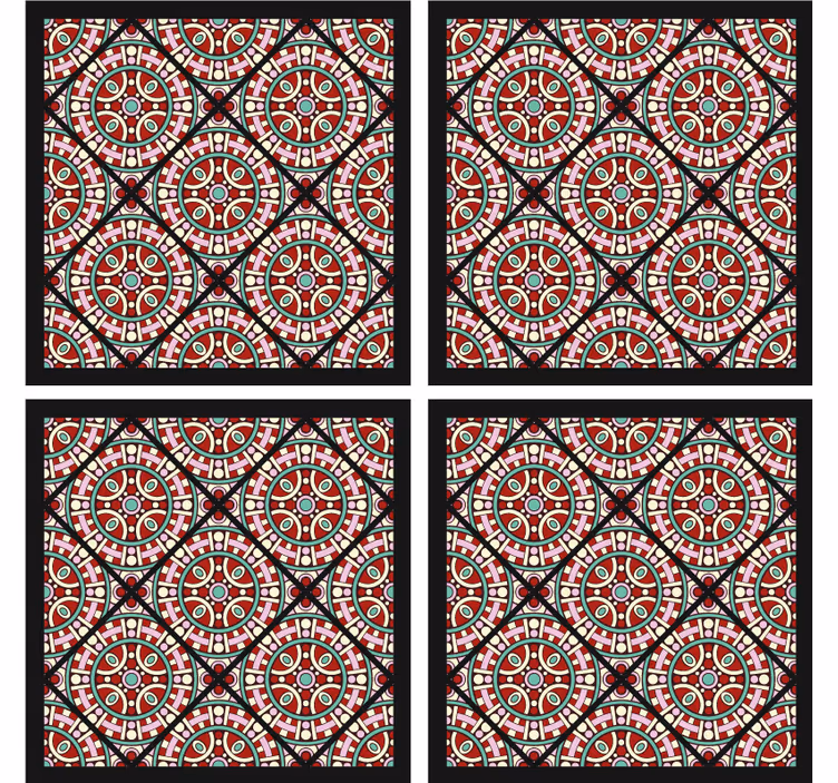 Geometrikus körmintás poháralátétek - TenStickers