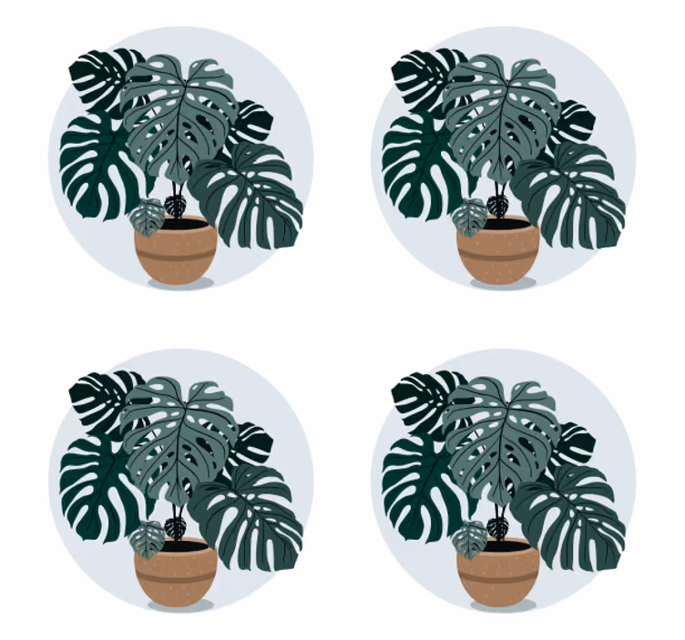 Kis cserepes növény több alátét - TenStickers