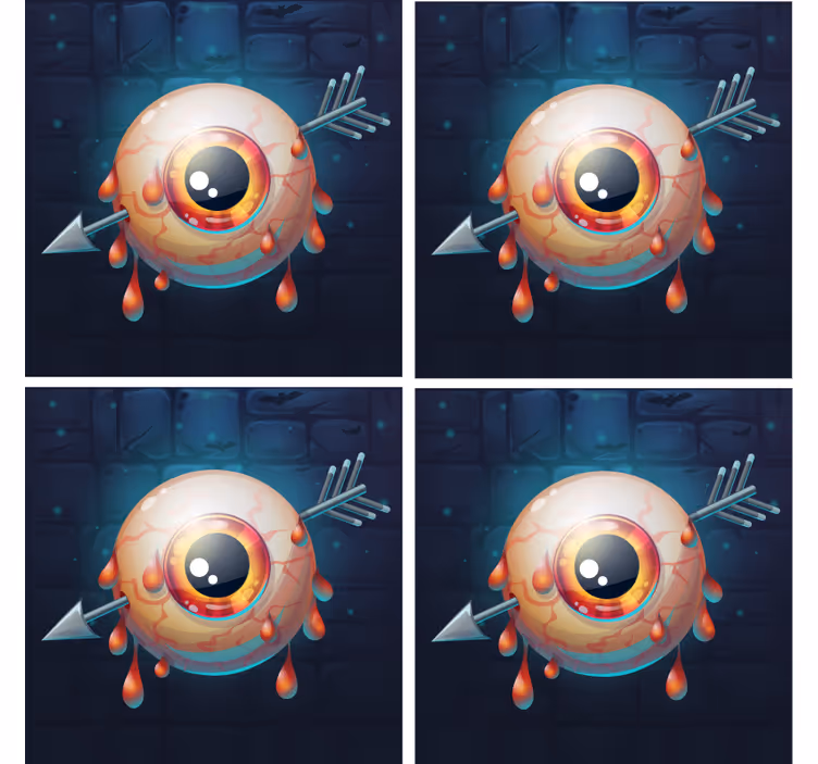 Dripping eyeball graphic poháralátétek halloween - TenStickers