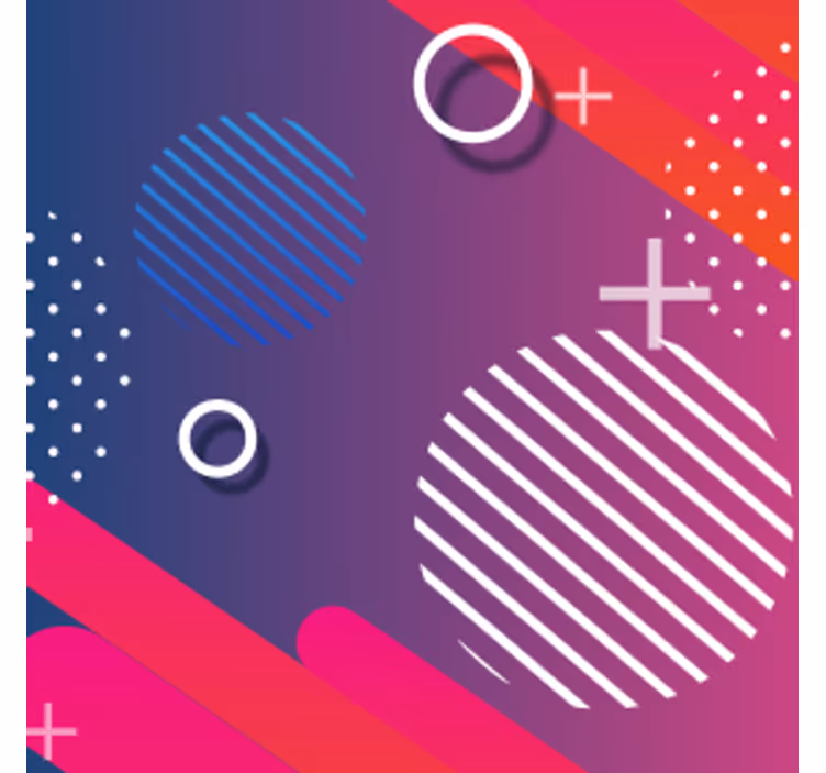 Körökkel díszített geometrikus poháralátétek - TenStickers