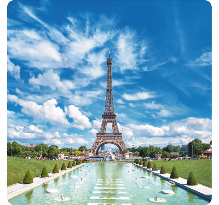 Modern poháralátétek eiffel-torony tájjal - TenStickers