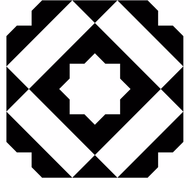 Geometrikus fekete minta poháralátétek - TenStickers