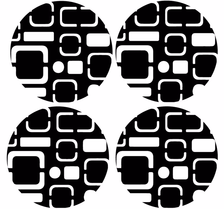 Lekerekített labirint modern alátét - TenStickers
