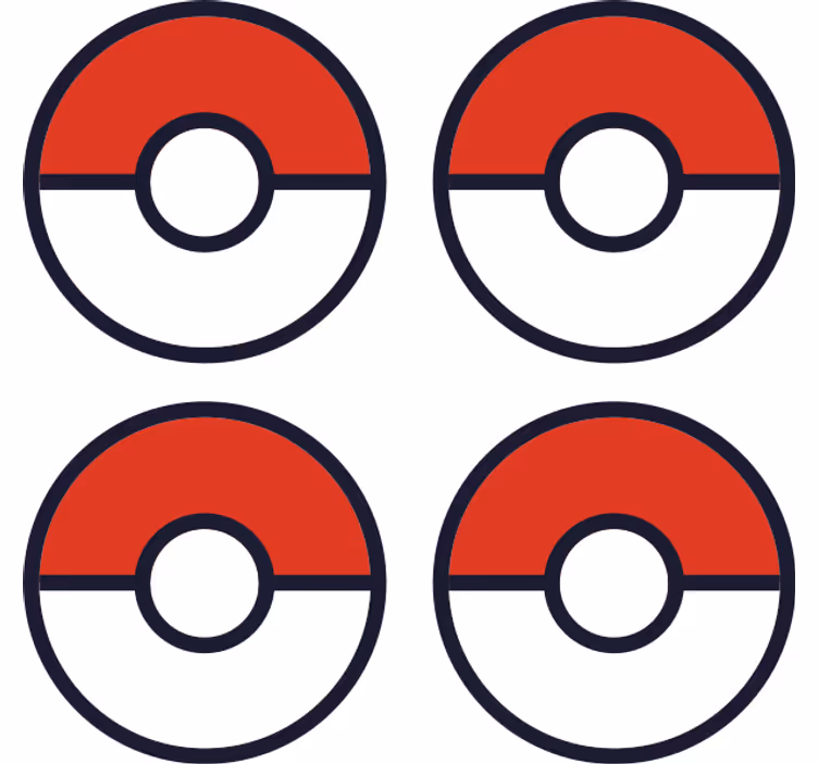 Pokemon labda geek alátétek - TenStickers