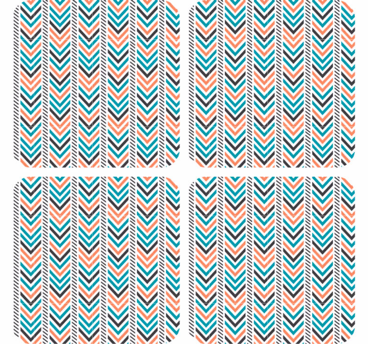 Chevron mintás alapvető poháralátétek - TenStickers