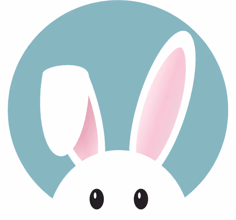 Aranyos nyuszi modern alátét - TenStickers
